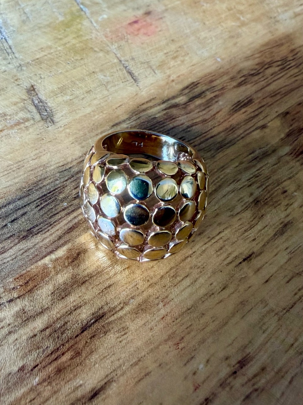 Silpada Gold Dome Statement Ring - Size 7